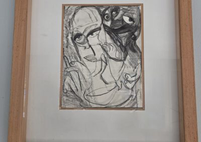Klaudia Schifferle - unbekannte Technik - Titel: "OT" - undatiert - O-Size: 21 x 27 - Ort: Obergeschoss über dem Küchenfenster - (2 von 4) - https://de.wikipedia.org/wiki/Klaudia_Schifferle